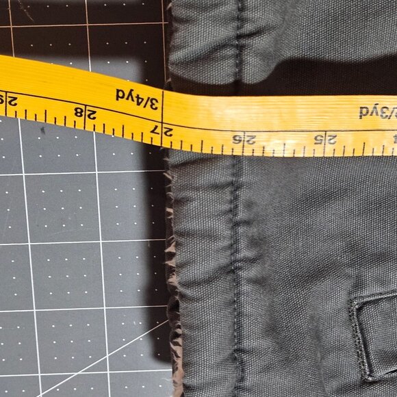 Tailor Vintage Mens Gray Sherpa-Lined Canvas Jacket With Corduroy Collar & Butto - Picture 14 of 16